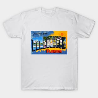 Greetings from Miami Florida - Vintage Large Letter Postcard T-Shirt